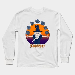 A Sorcerer with Levitating Dices Long Sleeve T-Shirt